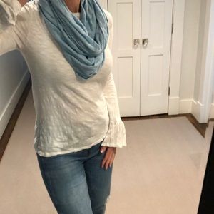 Gap Infinity Scarf, cotton blend knit, LT blue